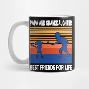 Papa Granddaughter Playing Baseball Together Best Friends For Life Happy Father Mother Day Mug